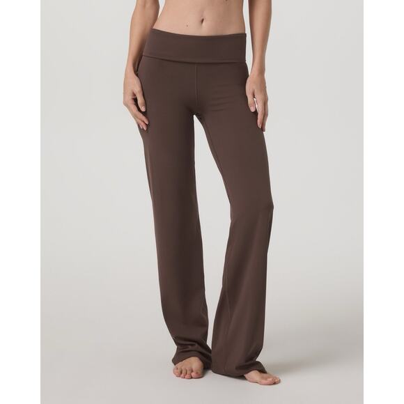 Vuori Pants - Vuori Women AllTheFeels Java High Rise Foldover Flared Leggings Sz L Stretch Yog